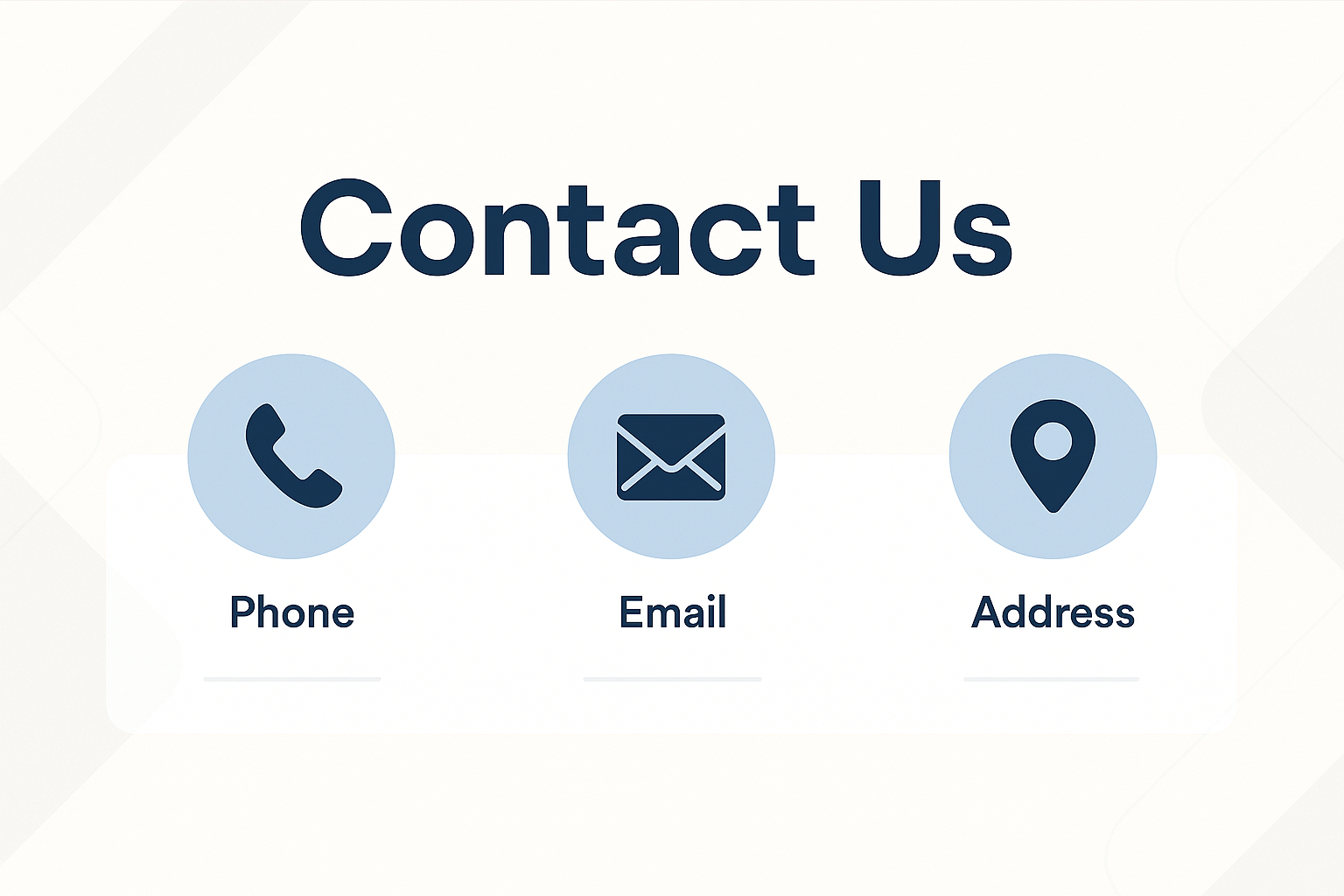 create a contact us banner